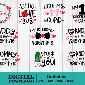 Pacote Kids Valentine SVG | Valentine svg, designs svg do Dia dos Namorados | Amor svg, Coração svg, Primeiro dia dos namorados svg, Baby Onesie Svg