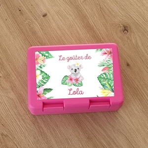 Boîte à goûter - boîte à goûter enfant - goûter école - boîte à goûter personnalisée - boîte enfant - boîte enfant personnalisée - Koala