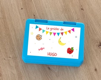 Boîte à goûter - boîte à goûter enfant - goûter école - boîte à goûter personnalisée - boîte enfant - boîte enfant personnalisée - Cookies