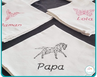 High quality personalized embroidered table napkin - table decoration idea - personalized napkin - embroidered table napkin