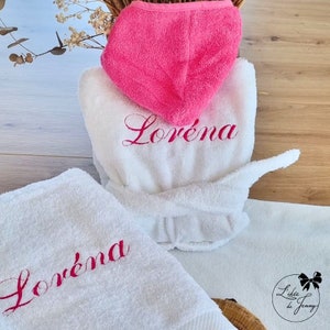 Personalized child bathrobe embroidered bathrobe embroidered child bathrobe image 5