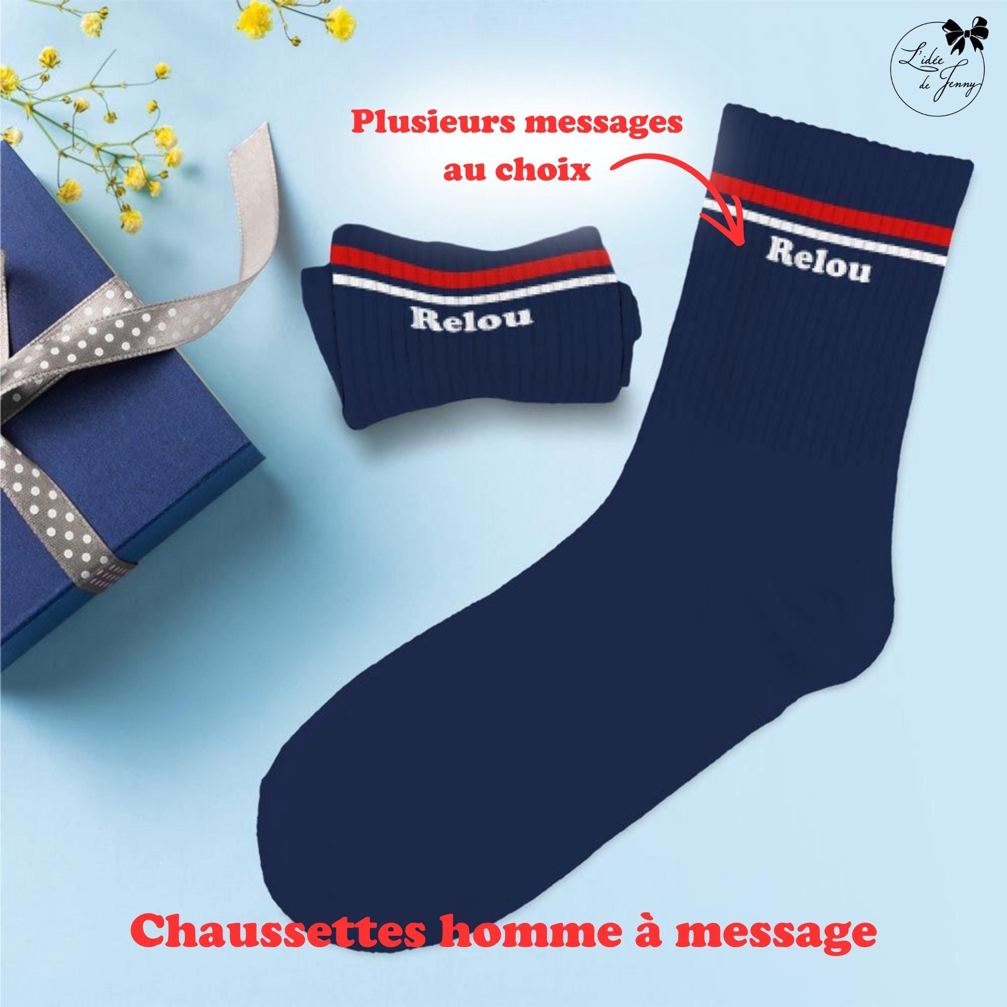 Chaussettes Personnalisables Bébé - Thème Annonce Surprise Parrain Marraine (Noir, Petit Coeur) - Cadeau Naissance Unique