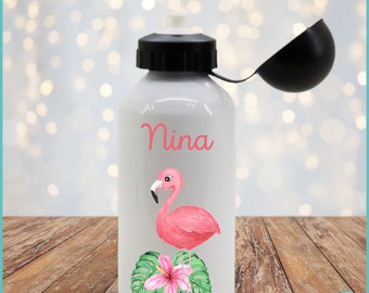 Flamingo personalisierte Wasserflasche-Flamingo Kind Wasserflasche-Schule Wasserflasche-Kind Geschenkidee-Kinder Wasserflasche-personalisierte Kind Wasserflasche-Flamingo