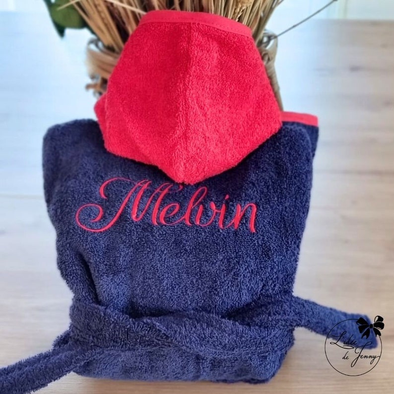Personalized child bathrobe embroidered bathrobe embroidered child bathrobe image 3