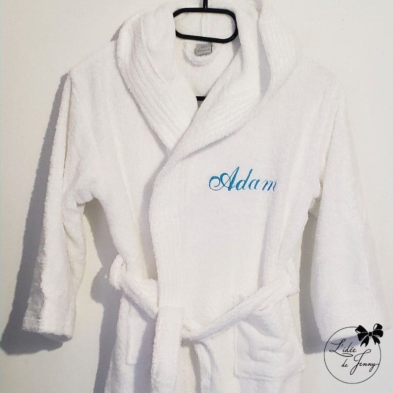 Personalized child bathrobe embroidered bathrobe embroidered child bathrobe image 6