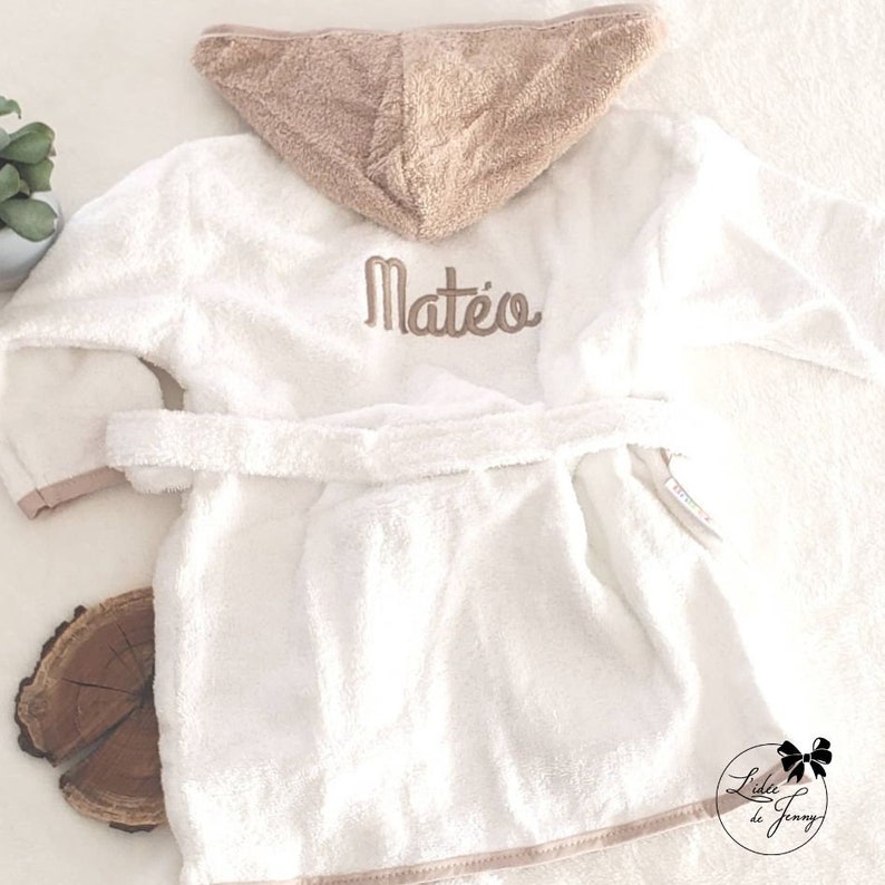 Personalized child bathrobe embroidered bathrobe embroidered child bathrobe image 1