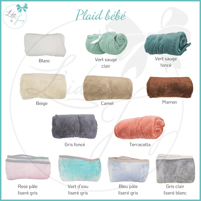 Personalized baby blanket embroidered with first name – Soft birth blanket – Baby girl or boy gift – Baby shower gift idea image 2
