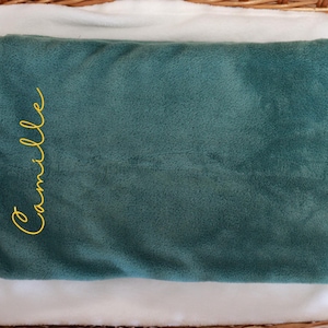Personalized baby blanket embroidered with first name – Soft birth blanket – Baby girl or boy gift – Baby shower gift idea image 6