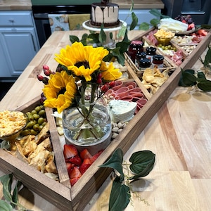 Grazing Board / Charcuterie Board / Grazing Tray / Charcuterie Tray / Party Tray / Snack Board / Removable Inserts / Customized Inserts