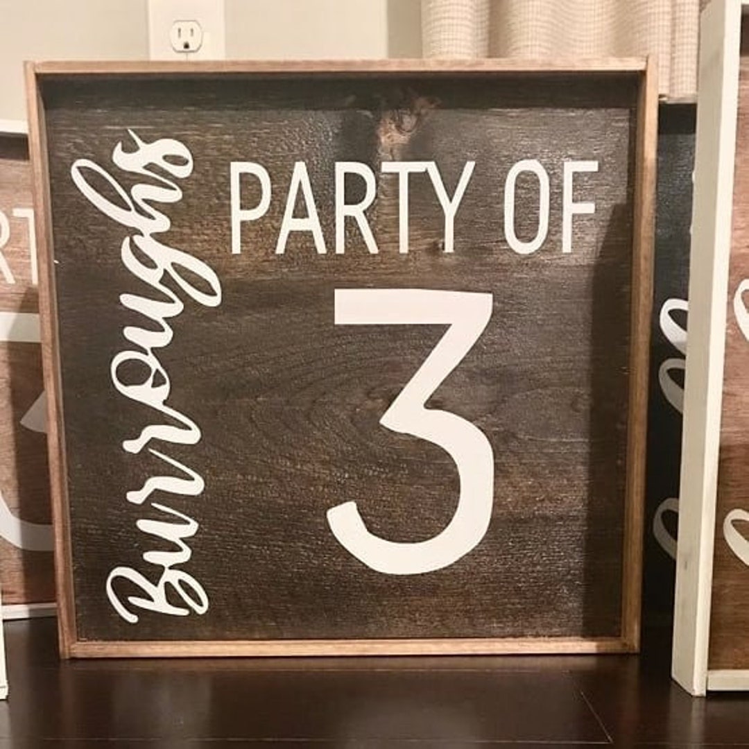 Party of Monogrammed Sign - Etsy