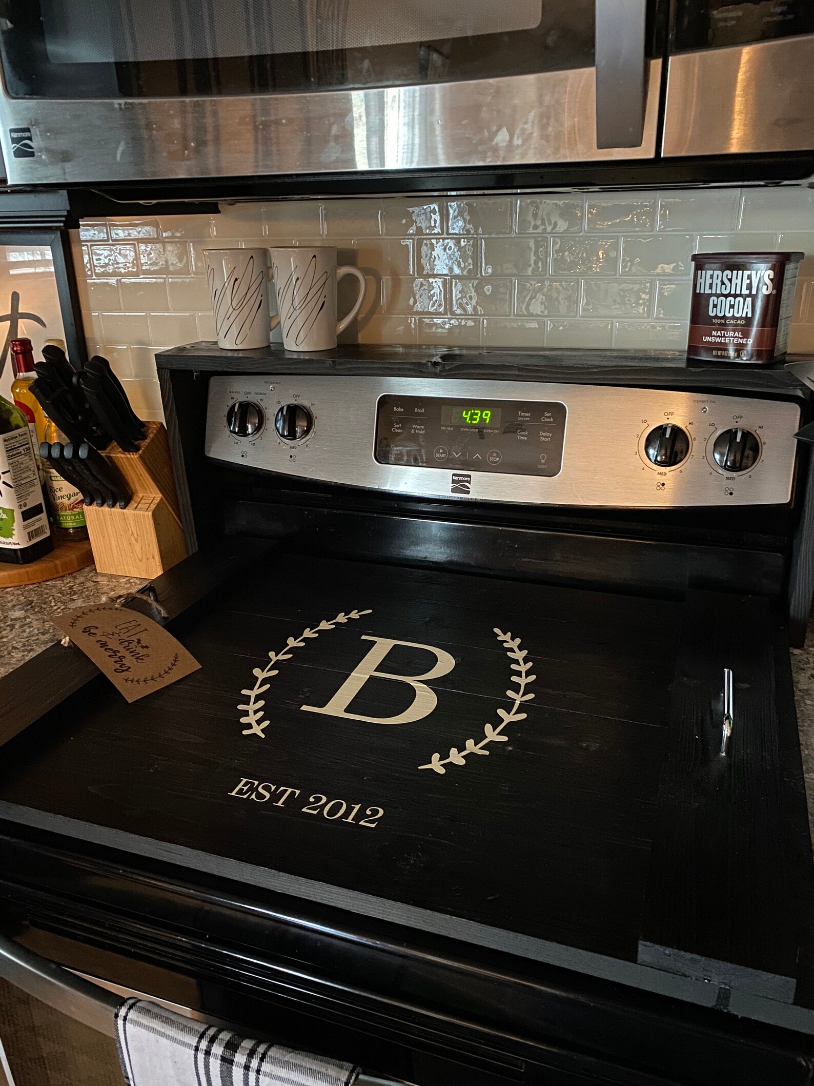 Spice Rack & Stove Top Cover / Wood Stove Cover / Noodle Board Etsy