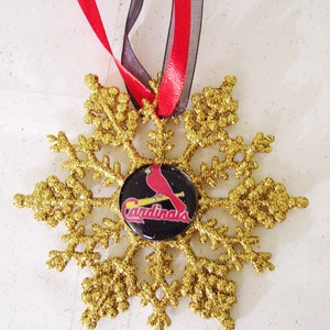 St Louis CARDINALS Handmade Snowflake Ornament