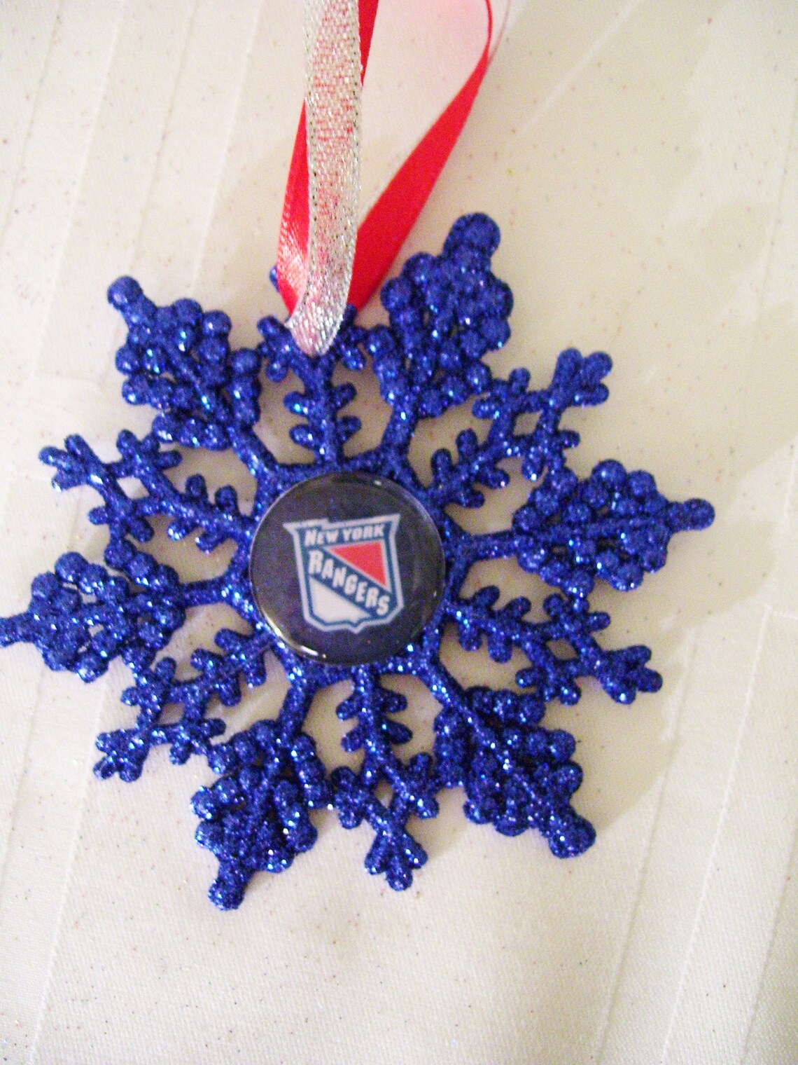 New York RANGERS Handmade Snowflake Ornament Etsy
