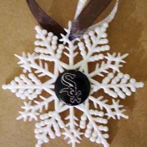 Chicago WHITE SOX Handmade Snowflake Ornament