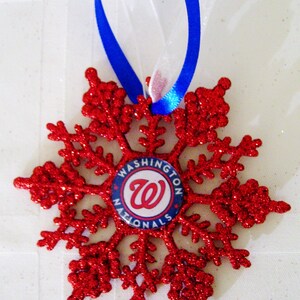 Washington NATIONALS Handmade Snowflake Ornament
