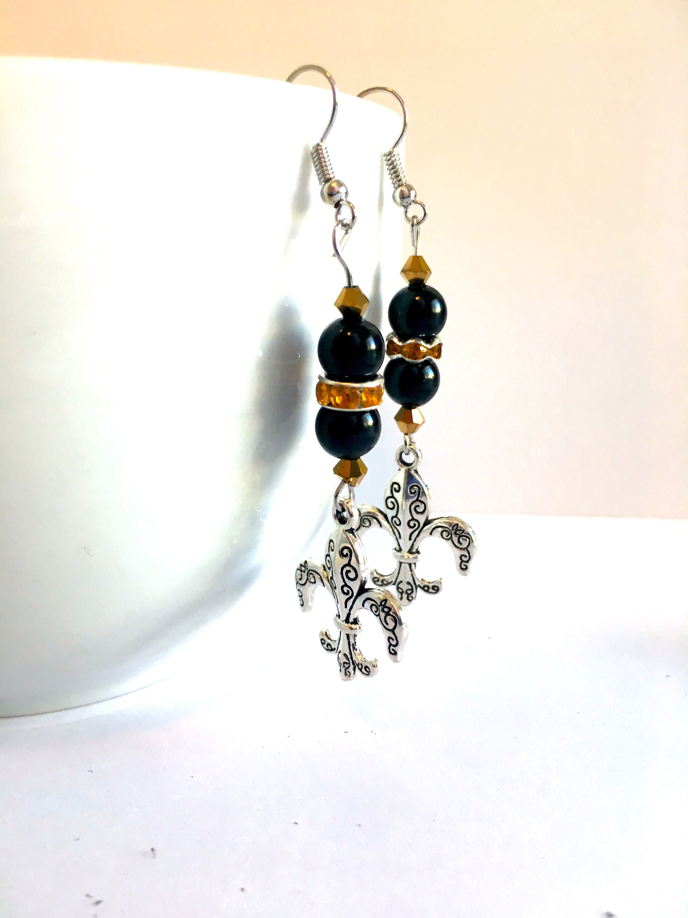 New Orleans SAINTS Handmade Earrings Etsy
