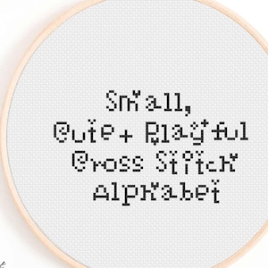 Small Alphabet Cross Stitch Pattern Cute and Playful Cross Stitch Alphabet Tiny Fun Cross Stitch Alphabet Pattern Loveheart Alphabet image 6