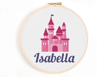 Unicorn Name Sign Cross Stitch - Unicorn Cross Stitch Pattern with free Calligraphy Alphabet - Girl's Name Cross Stitch Pattern PDF Download