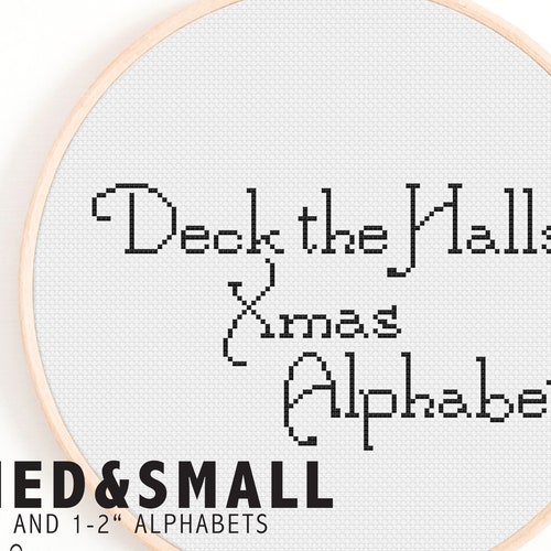 Christmas Alphabet Cross Stitch Pattern Christmas Fonts Etsy Canada