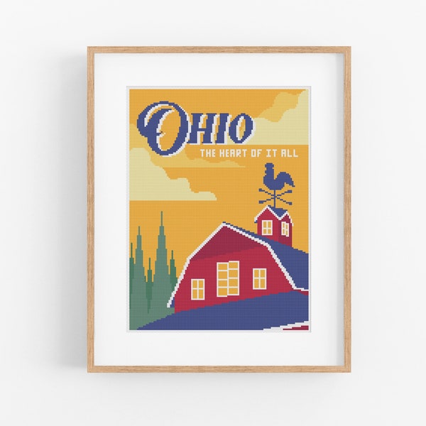 Ohio Cross Stitch Etsy