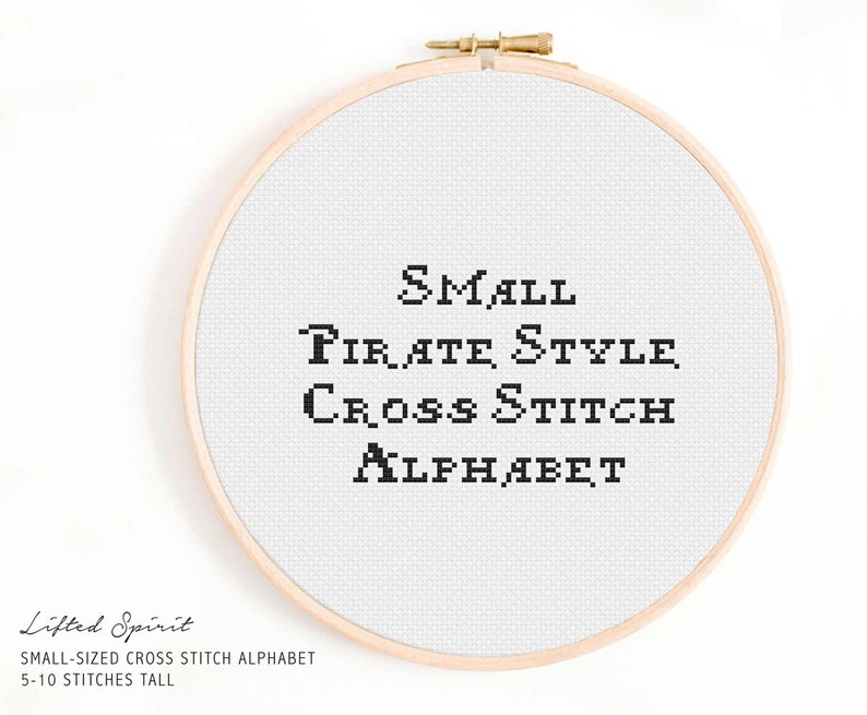 Small Alphabet Cross Stitch Pattern Pirate Style Cross Stitch Alphabet Tiny Pirate Style Cross Stitch Alphabet Pattern image 5