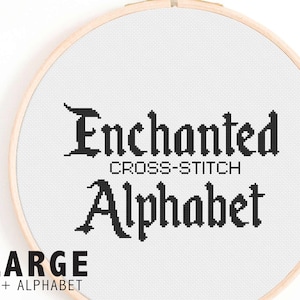 Full Alphabet Cross Stitch Pattern - Enchanted Magical Cross Stitch Alphabet - Princess-style Medium-Size Cross Stitch Alphabet Pattern