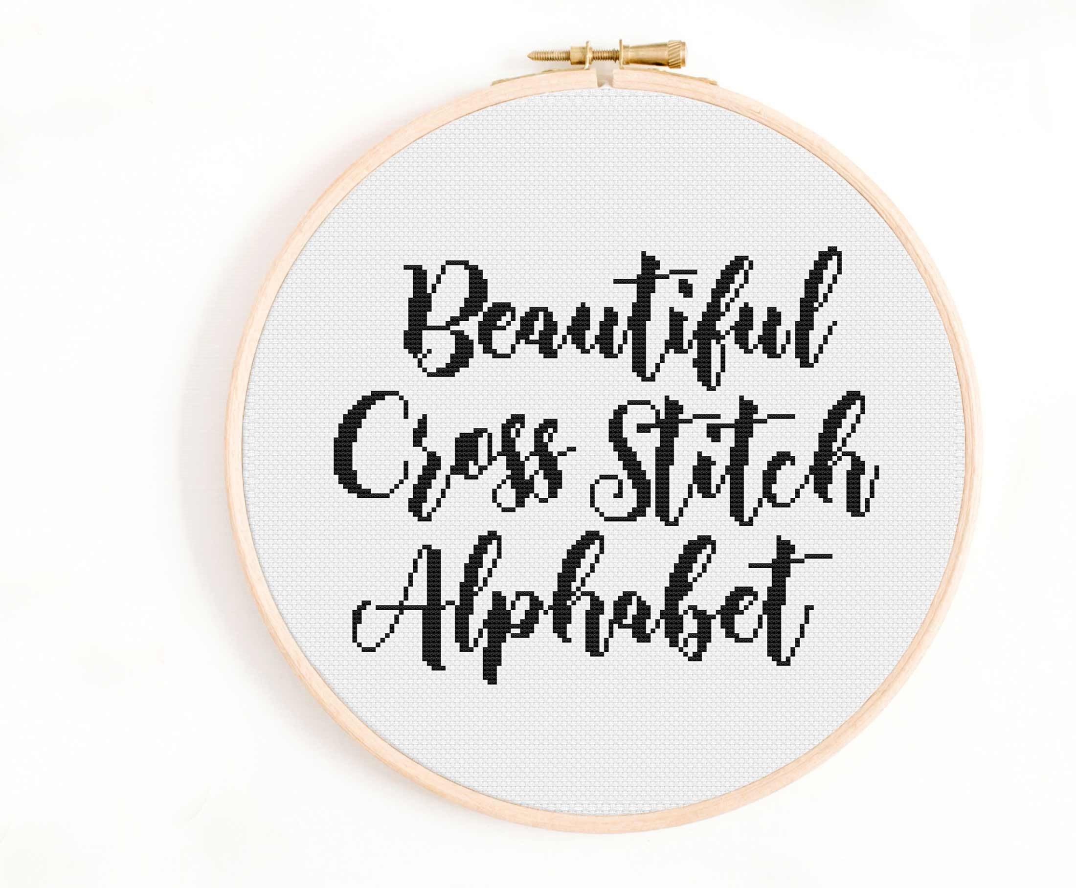 Full Alphabet Cross Stitch Pattern Calligraphy Cross Stitch - Etsy België