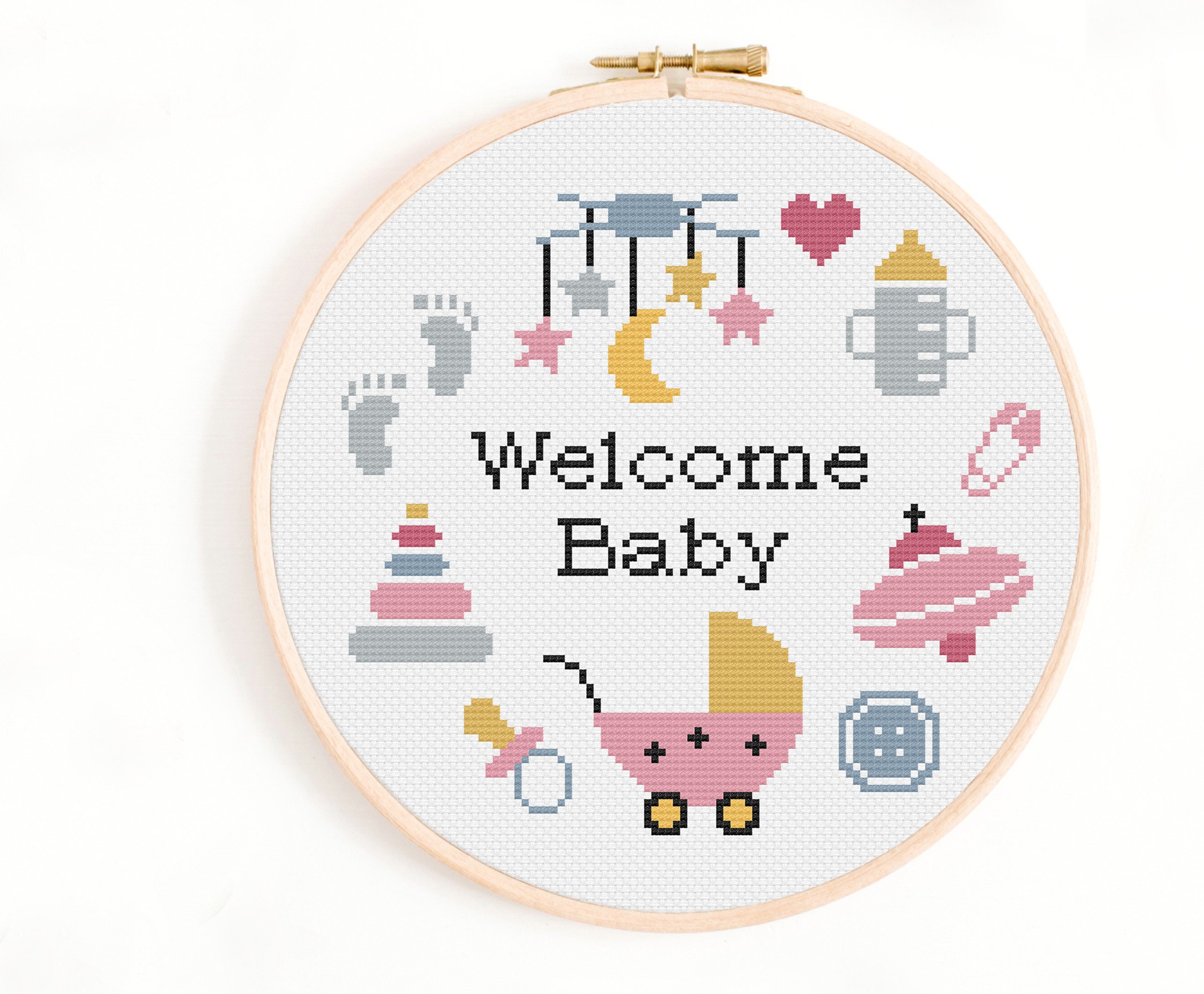 Nuevo bebé niño o niña punto de cruz personalizable PATRÓN o KIT -   México