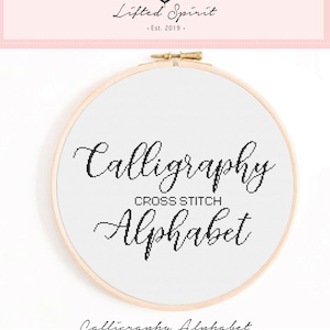 Full Alphabet Cross Stitch Pattern Calligraphy Cross Stitch Alphabet Decorative, Medium-Sized Handwriting Cross Stitch Alphabet Pattern image 3