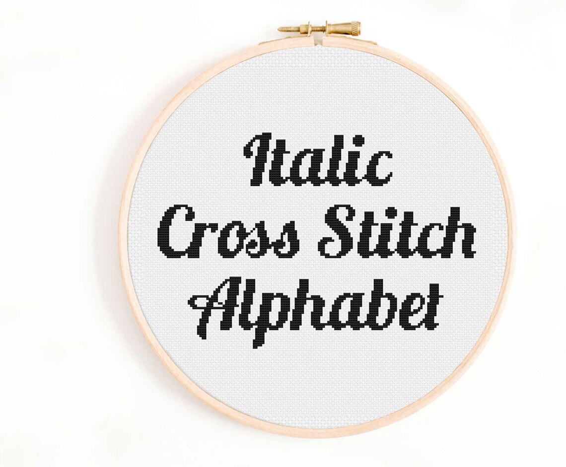Full Alphabet Cross Stitch Pattern Clear Italic Cross Stitch Etsy