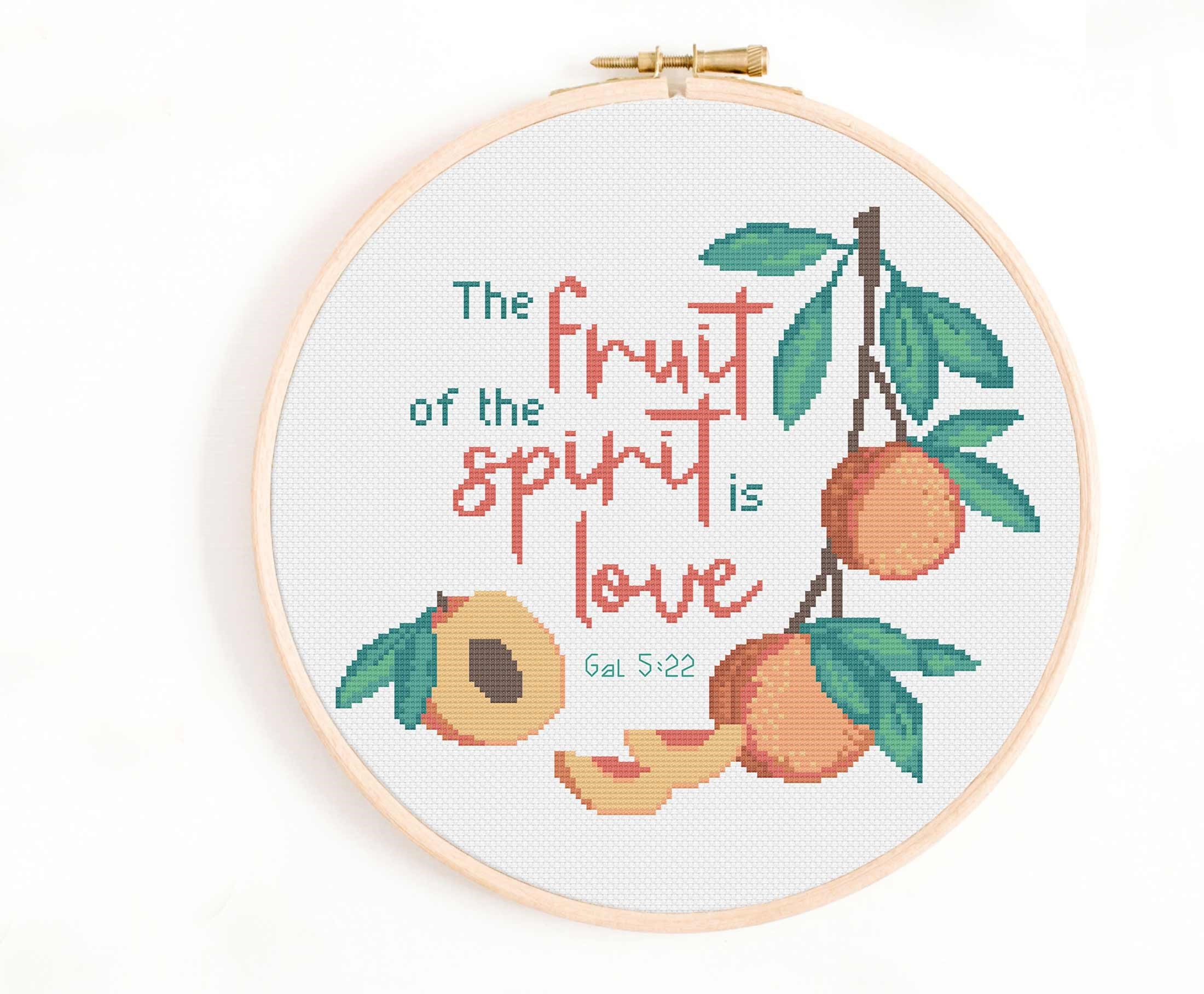 Christian Cross Stitch Pattern the Fruit of the Spirit is | Etsy