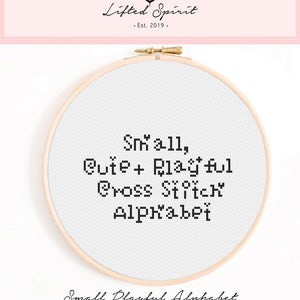 Small Alphabet Cross Stitch Pattern Cute and Playful Cross Stitch Alphabet Tiny Fun Cross Stitch Alphabet Pattern Loveheart Alphabet image 4