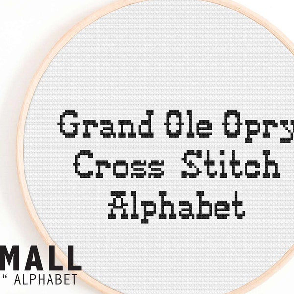 Small Alphabet Cross Stitch Pattern - Country and Western Style Cross Stitch Alphabet - Western Style Cross Stitch Alphabet Primitive