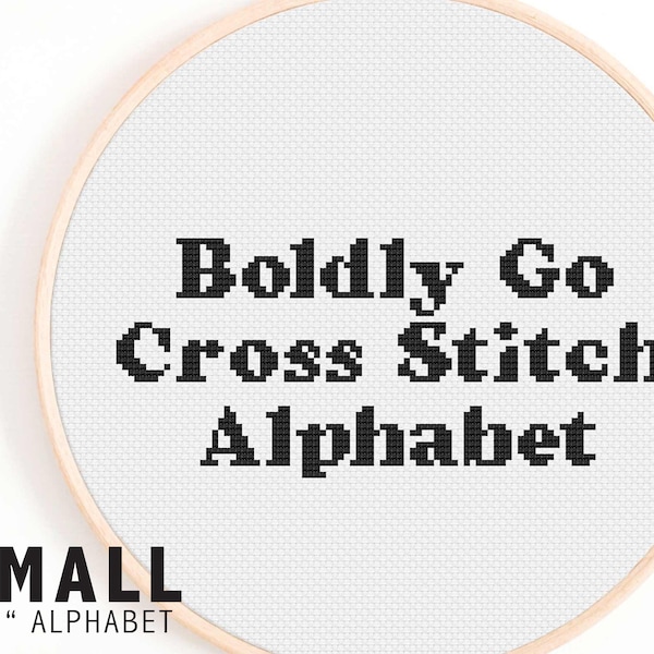 Full Alphabet Cross Stitch Pattern - Small Classic Cross Stitch Alphabet - Traditional Primitive Cross Stitch Alphabet - Serif Font