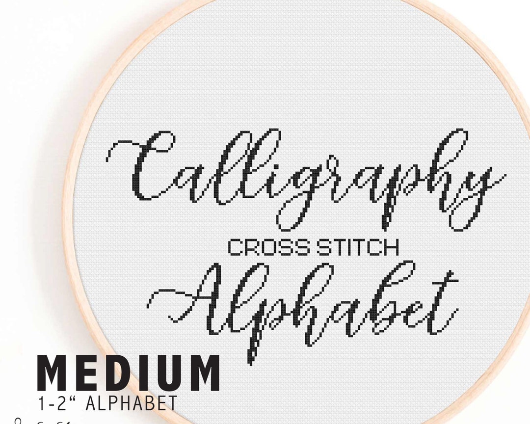 Full Alphabet Cross Stitch Pattern Calligraphy Cross Stitch - Etsy