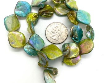 Shade of Green and Yellow Mother of Pearl
