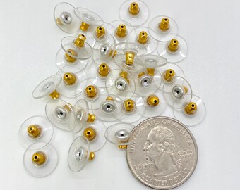 Gold tone ear nuts