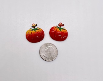 2 Vintage Tomato Earring Pendants