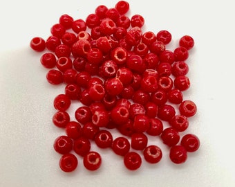 Vintage Czech Primitive Cut Glass Beads