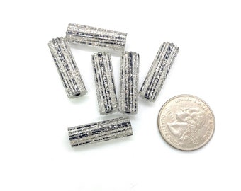 Corrugated Platinum and Glitter Vintage Lucite