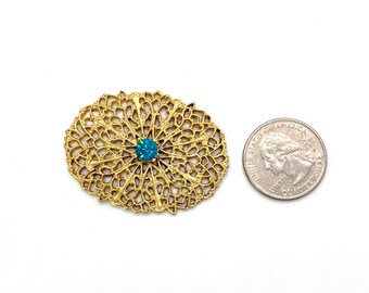Filigree gold tone Pendant