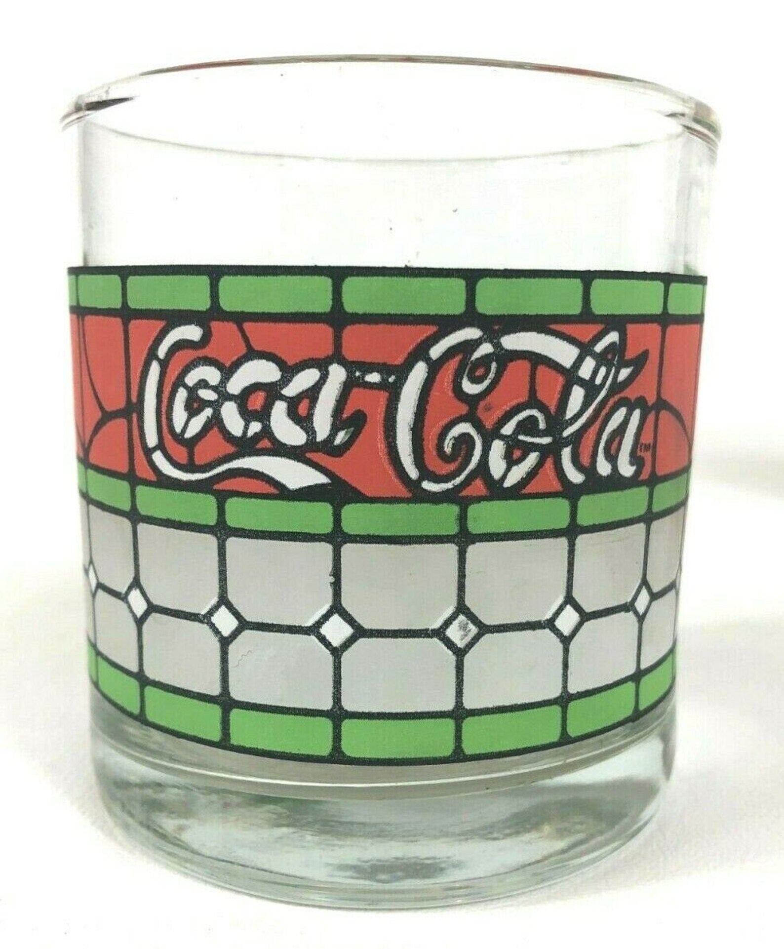 tiffany style coca cola glasses