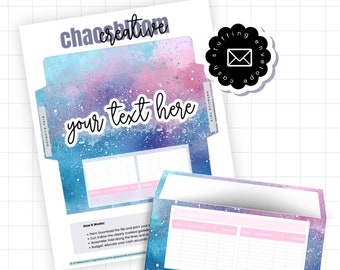 GALACTIC DREAMS - Personalized Cash Stuffing Budget and Savings Envelope Set – Custom Categories, PDF Download - Printable