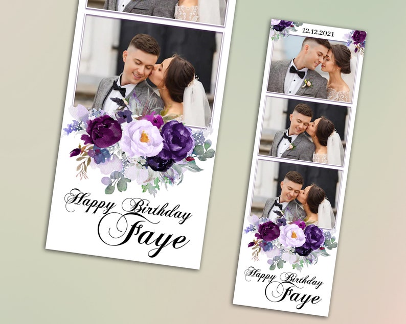 Wedding Photobooth Template Floral Photo Booth Template Etsy