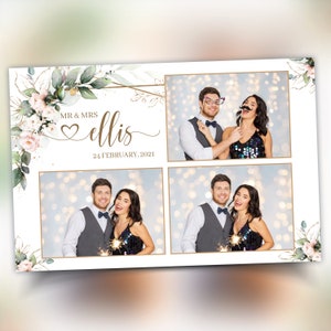 Hochzeit Photobooth Vorlage, Jubiläum Photobooth, Bridal Shower Greenery Blumen, 4x6 Spiegelbooth, 360 Overlay Rahmen, 683