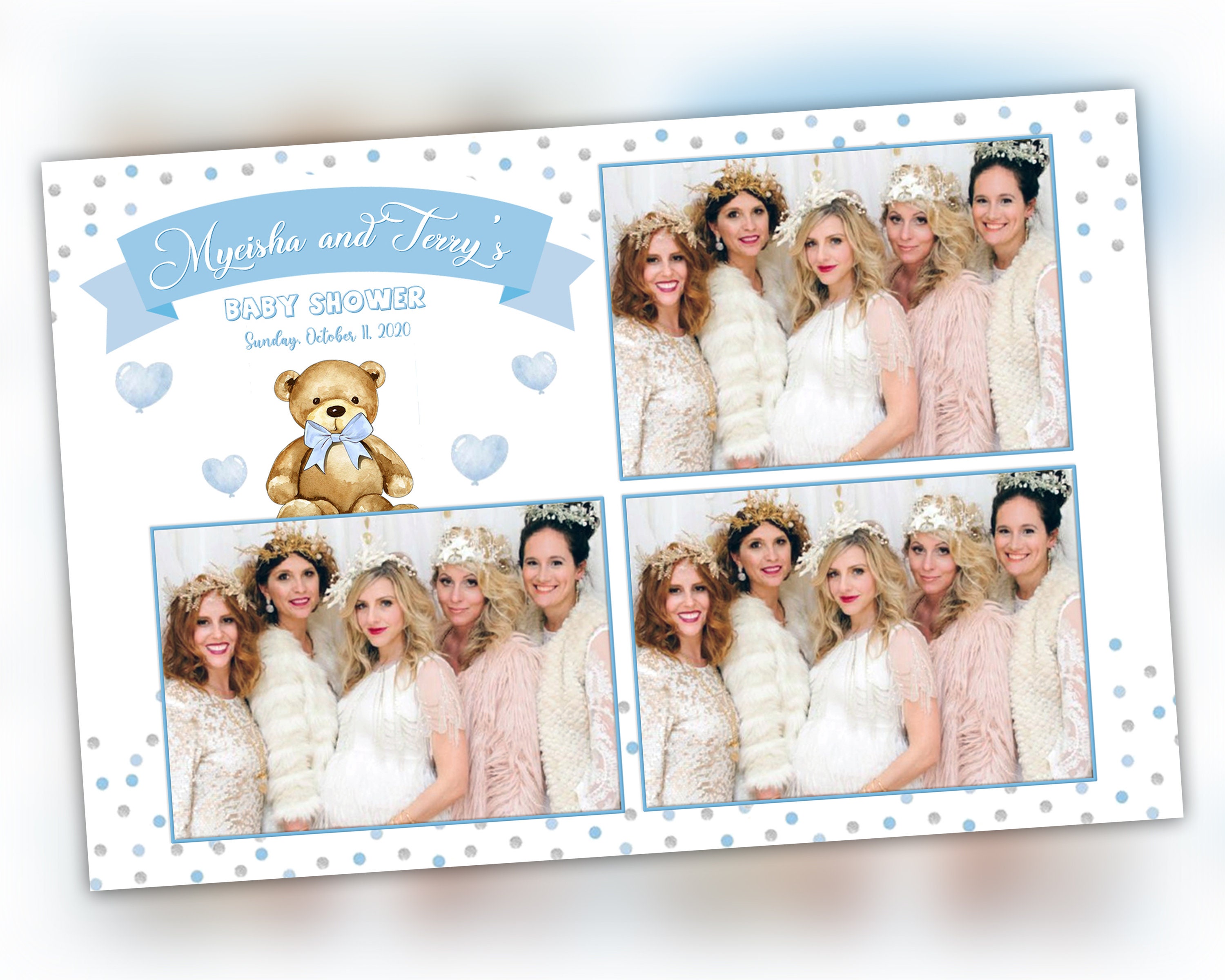 Photo Booth Template Baby Shower First Birthday Baby Birthday Etsy