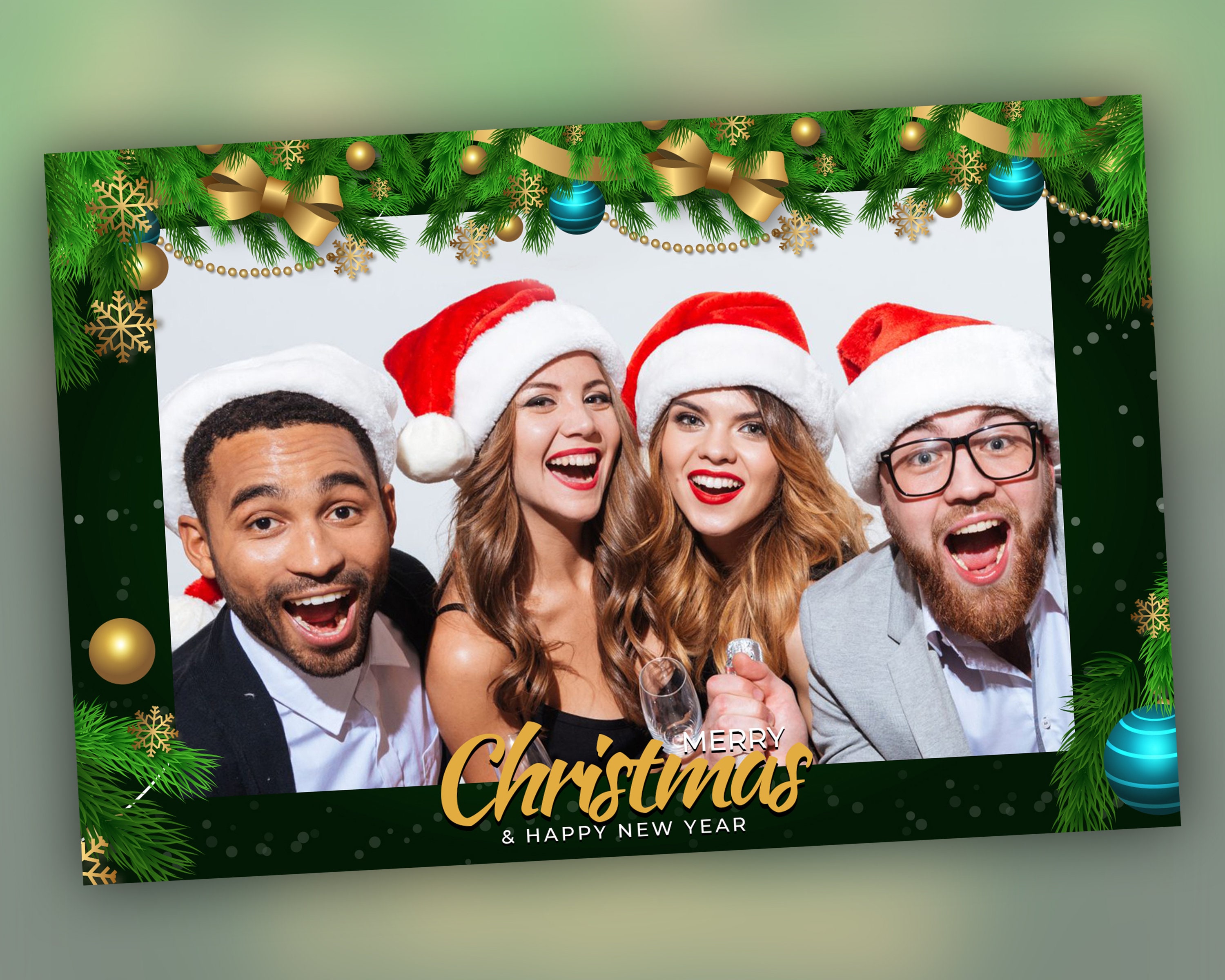 Photo Booth Template Merry Christmas and New Year 2021 | Etsy