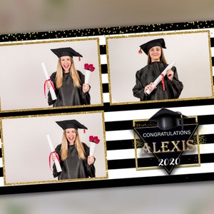 Photobooth Template Graduation Ceremony 4x6 Photobooth Template for photo booth PNG PSD XBDR 2020