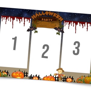 Halloween Photo Booth Template 2x6 Photobooth Pumpkin Template Strip