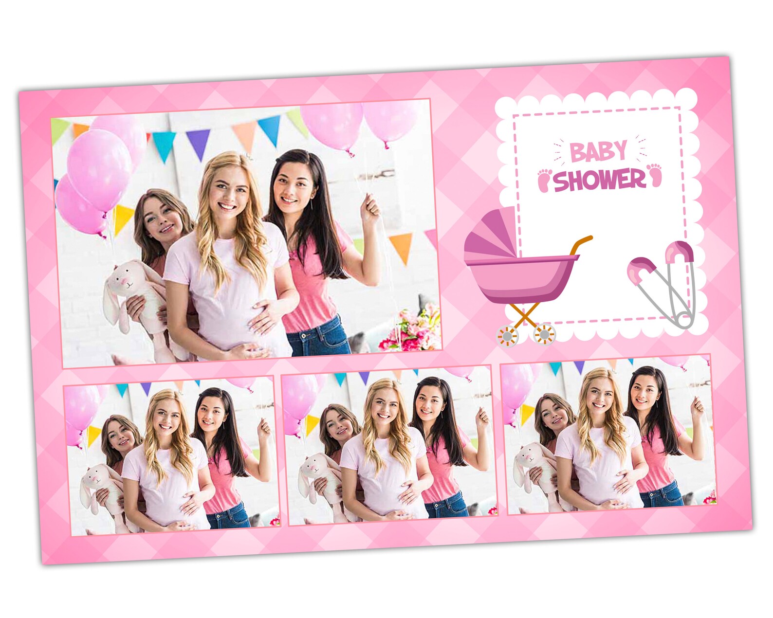 Photo Booth Template Baby Shower First Birthday Baby Birthday Etsy